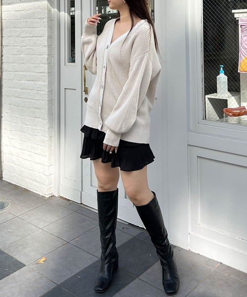 【The Frankie Shop】 Isleポプリンミニスカート セール】ハイウエスト切り替えボックスプリーツミニスカート