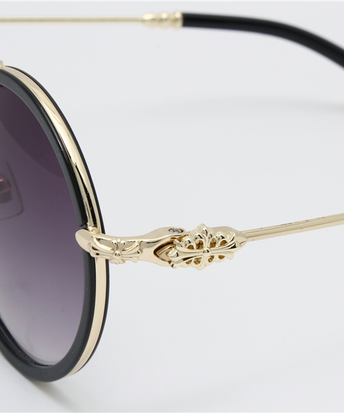 WEGO(ウィゴー)の「WEGO/Wブリッジラウンドサングラス(サングラス・メンズ・ブラウン系その他/ブラック・FREE)」の7枚目の写真