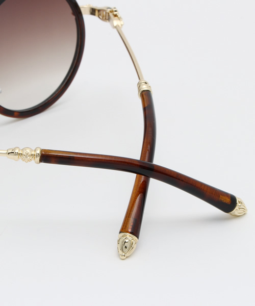 WEGO(ウィゴー)の「WEGO/Wブリッジラウンドサングラス(サングラス・メンズ・ブラウン系その他/ブラック・FREE)」の10枚目の写真