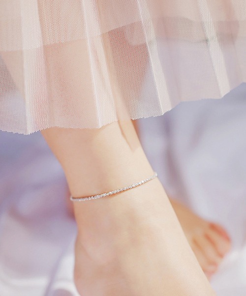 Fun & Daily（ファンアンドデイリー）の「F&D : スクラブチェーンアンクレット（アンクレット・レディース・シルバー・FREE）」の2枚目の写真