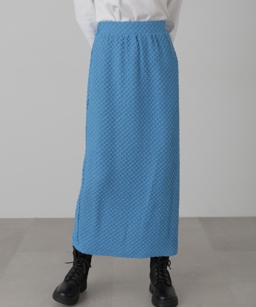 FREE'S MART(フリーズマート)の「ジャガードナロースカート(スカート・レディース・ホワイト/ブラック/ブルー・MEDIUM/SMALL)」の3枚目の写真