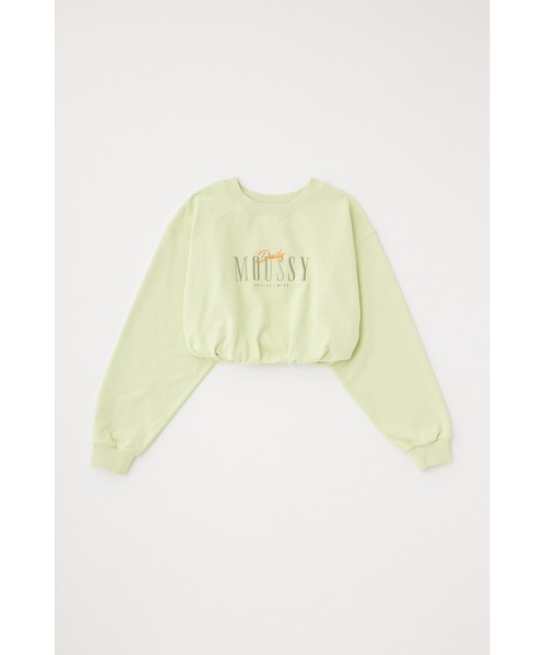 MOUSSY(マウジー)の「【ネイビーWEB限定カラー】MOUSSY ELASTIC HEM プルオーバー(スウェット・レディース・ライトグリーン/ホワイト/ネイビー/ブラック/杢グレー・FREE)」の7枚目の写真