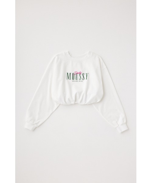 MOUSSY(マウジー)の「【ネイビーWEB限定カラー】MOUSSY ELASTIC HEM プルオーバー(スウェット・レディース・ライトグリーン/ホワイト/ネイビー/ブラック/杢グレー・FREE)」の11枚目の写真