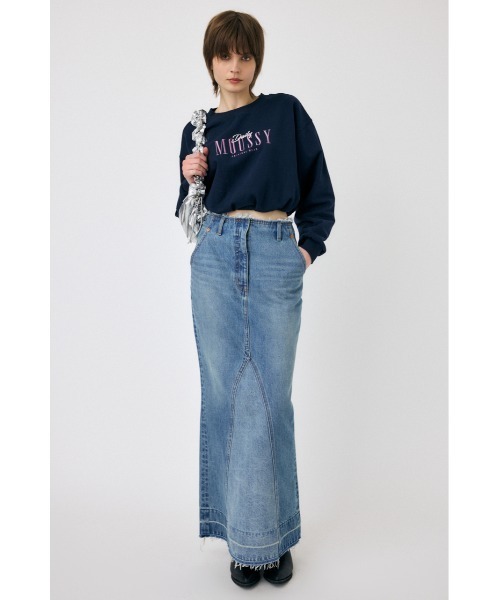 MOUSSY(マウジー)の「【ネイビーWEB限定カラー】MOUSSY ELASTIC HEM プルオーバー(スウェット・レディース・ライトグリーン/ホワイト/ネイビー/ブラック/杢グレー・FREE)」の15枚目の写真