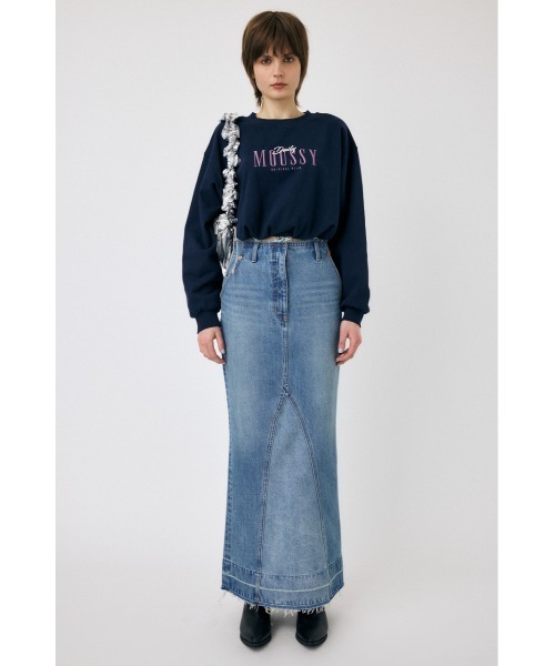 MOUSSY(マウジー)の「【ネイビーWEB限定カラー】MOUSSY ELASTIC HEM プルオーバー(スウェット・レディース・ライトグリーン/ホワイト/ネイビー/ブラック/杢グレー・FREE)」の16枚目の写真