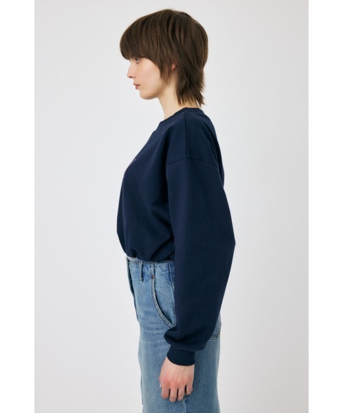 MOUSSY(マウジー)の「【ネイビーWEB限定カラー】MOUSSY ELASTIC HEM プルオーバー(スウェット・レディース・ライトグリーン/ホワイト/ネイビー/ブラック/杢グレー・FREE)」の18枚目の写真