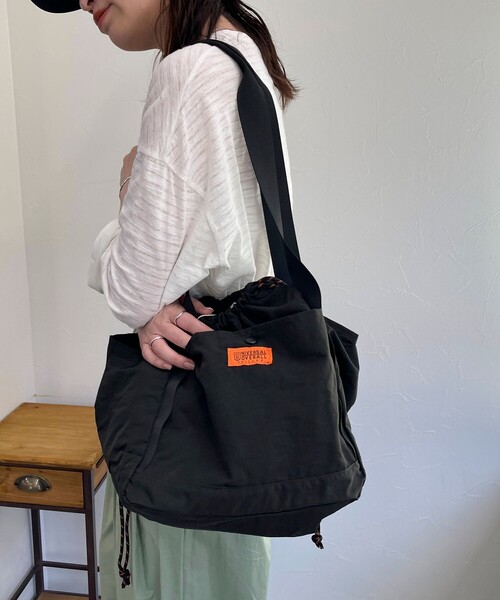 UNIVERSAL OVERALL(ユニバーサルオーバーオール)の「【UNIVERSAL OVERALL/ユニバーサルオーバーオール】 SHINGEN BUDOU BAG M(ショルダーバッグ・レディース・チャコールグレー/ブラック/キナリ・FREE)」の13枚目の写真