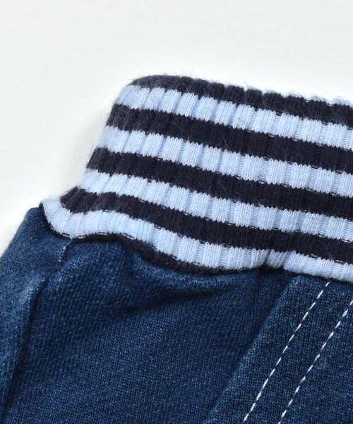 SLAP SLIP（スラップスリップ）の「デニムニットはたらくくるま刺しゅう7分丈ペインターパンツ(80~130cm)（デニムパンツ・キッズ・ブルー/ネイビー・110cm/80ｃｍ/130cm/90cm/120cm/100cm）」の7枚目の写真