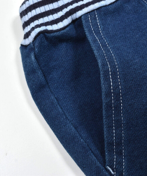 SLAP SLIP（スラップスリップ）の「デニムニットはたらくくるま刺しゅう7分丈ペインターパンツ(80~130cm)（デニムパンツ・キッズ・ブルー/ネイビー・110cm/80ｃｍ/130cm/90cm/120cm/100cm）」の8枚目の写真