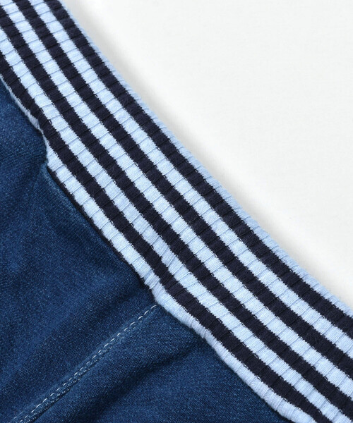 SLAP SLIP（スラップスリップ）の「デニムニットはたらくくるま刺しゅう7分丈ペインターパンツ(80~130cm)（デニムパンツ・キッズ・ブルー/ネイビー・110cm/80ｃｍ/130cm/90cm/120cm/100cm）」の13枚目の写真