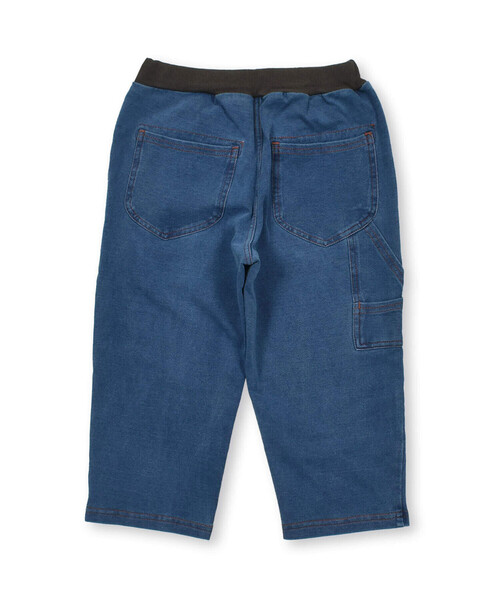 SLAP SLIP（スラップスリップ）の「デニムニットはたらくくるま刺しゅう7分丈ペインターパンツ(80~130cm)（デニムパンツ・キッズ・ブルー/ネイビー・110cm/80ｃｍ/130cm/90cm/120cm/100cm）」の18枚目の写真