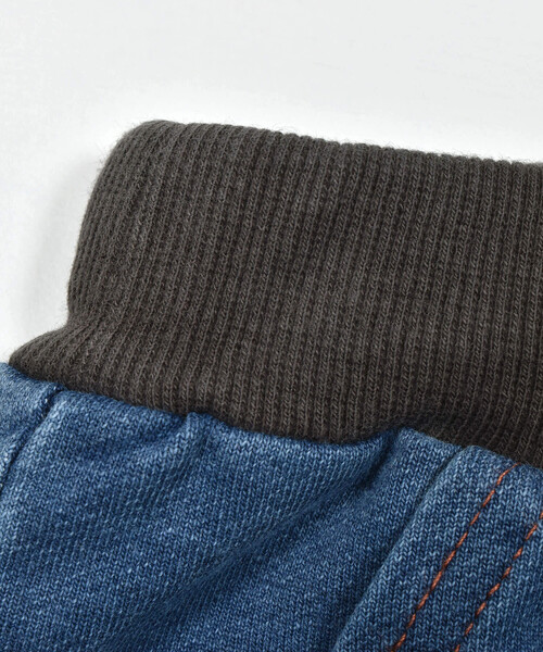 SLAP SLIP（スラップスリップ）の「デニムニットはたらくくるま刺しゅう7分丈ペインターパンツ(80~130cm)（デニムパンツ・キッズ・ブルー/ネイビー・110cm/80ｃｍ/130cm/90cm/120cm/100cm）」の19枚目の写真