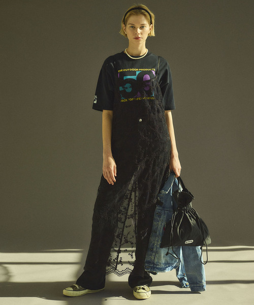 OUTDOOR PRODUCTS Usual Things(アウトドアプロダクツユージュアルシングス)の「50 ロゴTEE(Tシャツ/カットソー・レディース・ブラック・FREE)」の16枚目の写真