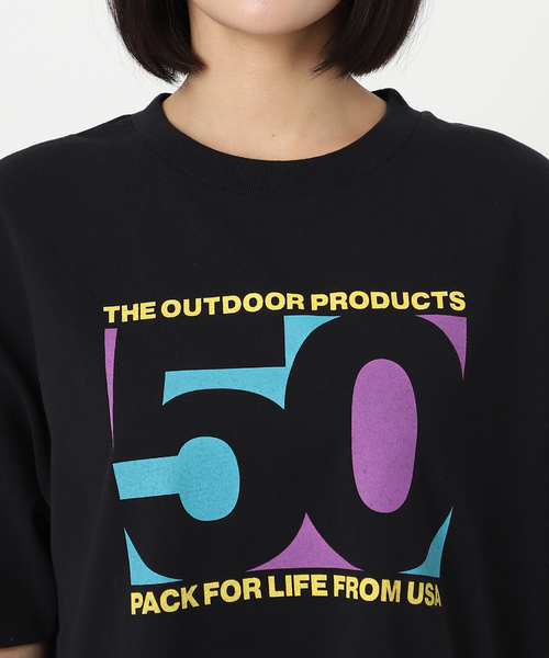 OUTDOOR PRODUCTS Usual Things(アウトドアプロダクツユージュアルシングス)の「50 ロゴTEE(Tシャツ/カットソー・レディース・ブラック・FREE)」の14枚目の写真