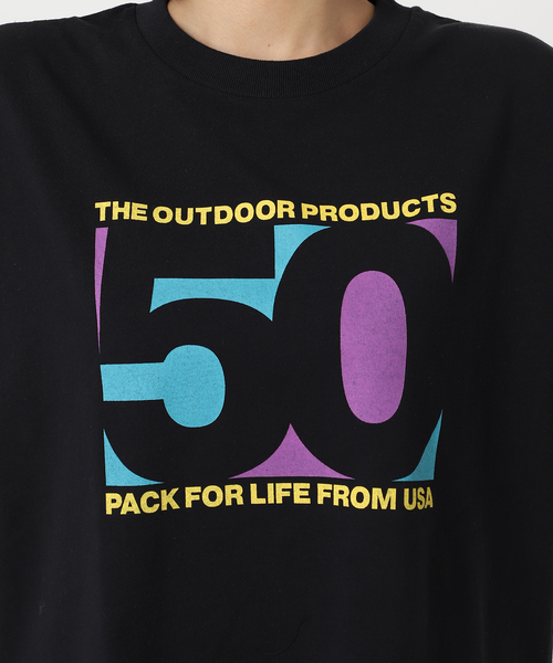 OUTDOOR PRODUCTS Usual Things(アウトドアプロダクツユージュアルシングス)の「50 ロゴTEE(Tシャツ/カットソー・レディース・ブラック・FREE)」の15枚目の写真