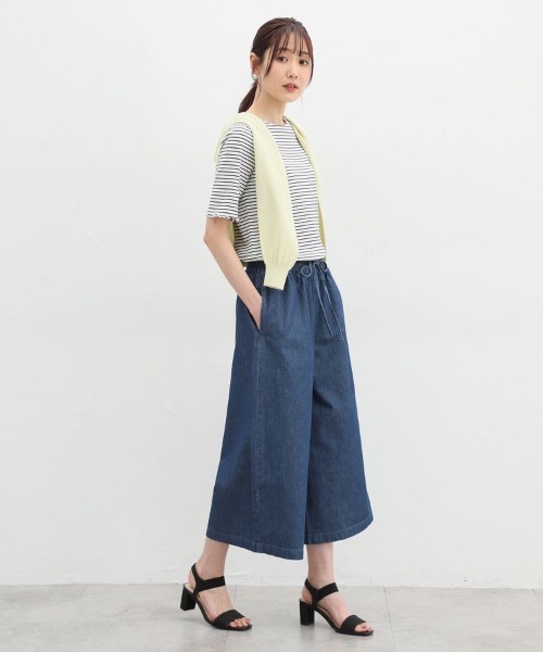 セール】デニムガウチョパンツ（デニムパンツ）｜Honeys（ハニーズ）の