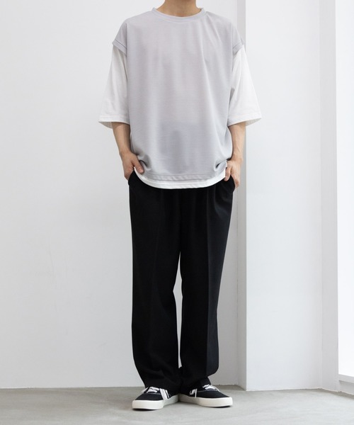 URBAN COLLECTION(アーバンコレクション)の「URBAN COLLECTION ワイドスラックス(スラックス・メンズ・グレー/ブラック・L/M/S)」の8枚目の写真