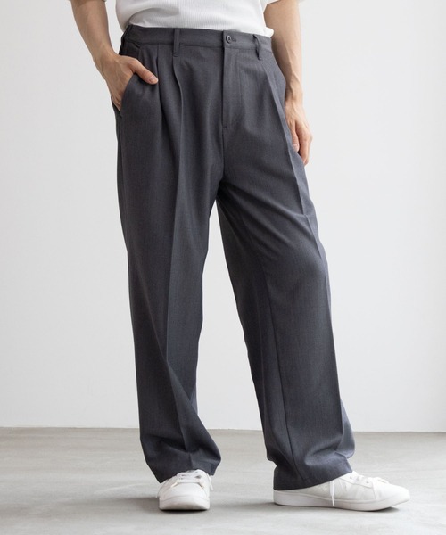 URBAN COLLECTION(アーバンコレクション)の「URBAN COLLECTION ワイドスラックス(スラックス・メンズ・グレー/ブラック・L/M/S)」の11枚目の写真