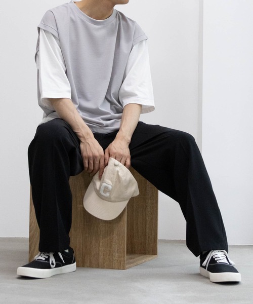 URBAN COLLECTION(アーバンコレクション)の「URBAN COLLECTION ワイドスラックス(スラックス・メンズ・グレー/ブラック・L/M/S)」の9枚目の写真