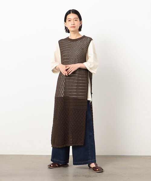NOBLE ロングジレ Noble（ノーブル）の「ソフトWボタンロングジレ◇（その他