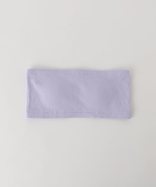 6（ロク）の「＜6(ROKU)＞ニット バンドゥ（チューブトップ・レディース・ブラック/ライラック・FREE）」の2枚目の写真