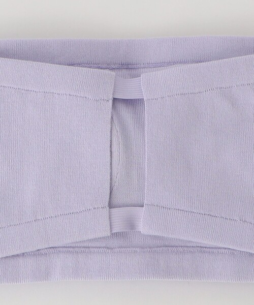 6（ロク）の「＜6(ROKU)＞ニット バンドゥ（チューブトップ・レディース・ブラック/ライラック・FREE）」の8枚目の写真