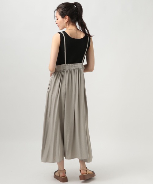 BAYFLOW（ベイフロー）の「サス付きワンピース（ワンピース・レディース・ブラック/グレイッシュベージュ/ライトグリーン・FREE）」の5枚目の写真