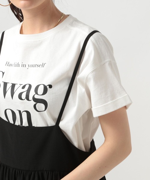 BAYFLOW（ベイフロー）の「サス付きワンピース（ワンピース・レディース・ブラック/グレイッシュベージュ/ライトグリーン・FREE）」の16枚目の写真