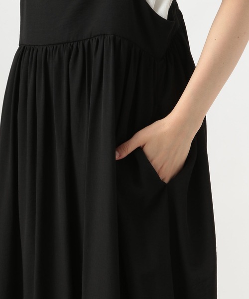 BAYFLOW（ベイフロー）の「サス付きワンピース（ワンピース・レディース・ブラック/グレイッシュベージュ/ライトグリーン・FREE）」の17枚目の写真