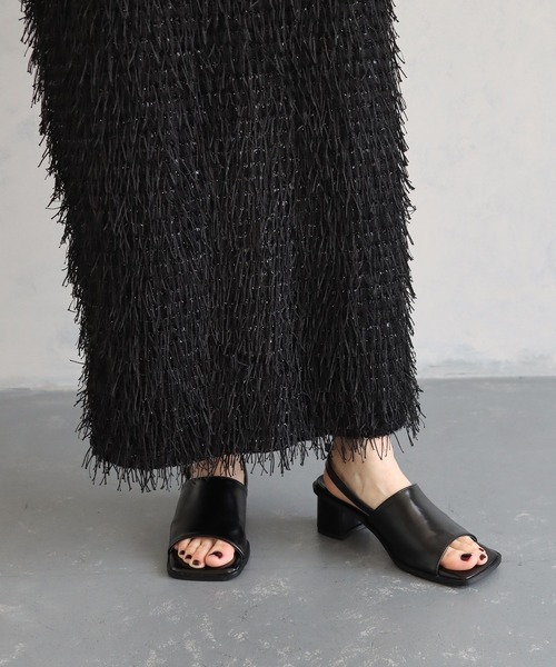 cheriella(シェリエラ)の「【cheriella】オープントゥサンダル(サンダル・レディース・ブラック/アイボリー・L(24.5cm)/M(23.5cm)/S(22.5cm))」の11枚目の写真