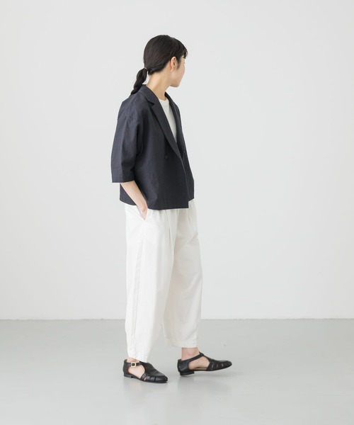 かぐれ　2025リネンハーフスリーブジャケット かぐれ 2025リネンハーフスリーブジャケット かぐれ 2025リネンハーフ