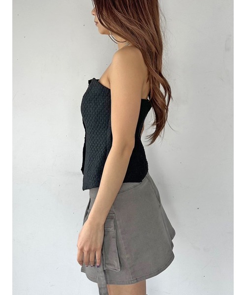 EGOIST（エゴイスト）の「ツイードビスチェ（ベスト・レディース・ホワイト/マルチ/ブラック・FREE）」の6枚目の写真