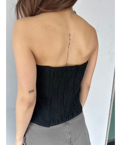 EGOIST（エゴイスト）の「ツイードビスチェ（ベスト・レディース・ホワイト/マルチ/ブラック・FREE）」の9枚目の写真