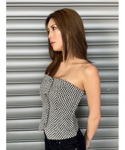 EGOIST（エゴイスト）の「ツイードビスチェ（ベスト・レディース・ホワイト/マルチ/ブラック・FREE）」の18枚目の写真