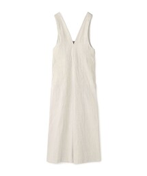 デプレ24春夏リネンナイロンストレッチ Vネックサロペット完売品