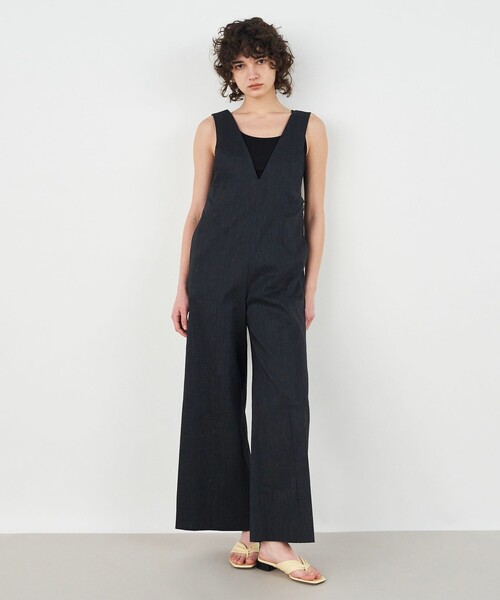 DES PRES デプレ　サロペット　size. F DES PRES（デ・プレ）の「リネンナイロンストレッチ Vネック