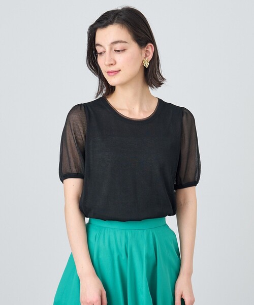 ANAYI（アナイ）の「シアースリーブクループルオーバー（ニット/セーター・レディース・ベージュ/ホワイト/ブラック・38/36）」の2枚目の写真