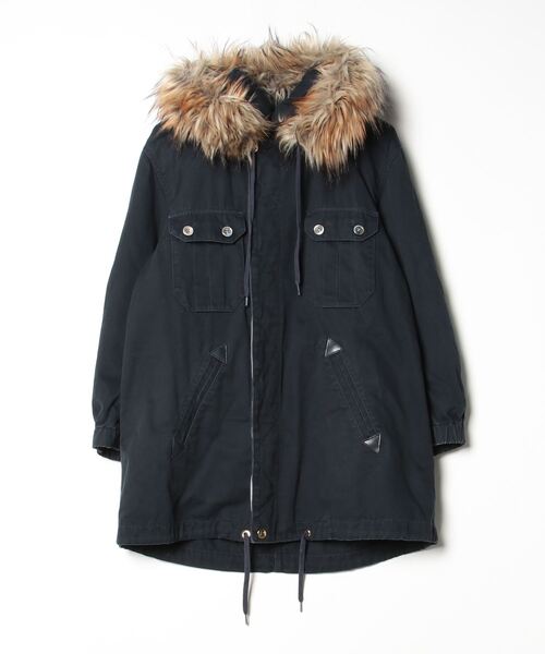 メルシーボークー メルモッズ モッズコート ネイビー ジャケット 弱く 