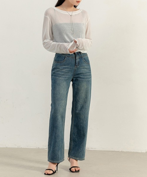 DAY CLOSET（デイ クローゼット）の「レディース 長袖メロウフリルシアートップス（その他トップス・レディース・ホワイト/ベージュ/グレー・FREE）」の8枚目の写真