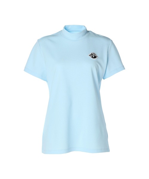 WAAC(ワック)の「WOMENS リサイクル鹿の子 半袖モックネック(Tシャツ/カットソー・レディース・ホワイト/ライトブルー/ライトピンク・SMALL/X-SMALL)」の2枚目の写真