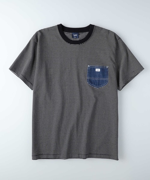 Lee（リー）の「Lee(リー)【メンズ】デニムポケットTシャツ（Tシャツ/カットソー・メンズ・ブラック・M/L/XL）」の4枚目の写真