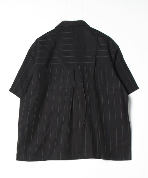 NANO universe（ナノユニバース）の「リネンブレンドピンストライプワイドカラーシャツ(セットアップ可)（シャツ/ブラウス・メンズ・ブラック/ホワイト/ベージュ・L/M）」の13枚目の写真