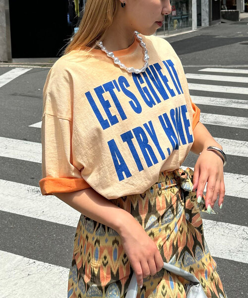 CIAOPANIC（チャオパニック）の「【ユニセックス】スーパーフェードTシャツ（Tシャツ/カットソー・レディース・ピンク/オレンジ/ブルー/グレー・LARGE/MEDIUM）」の4枚目の写真