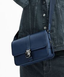 COACH ネイビー レザー メッセンジャーバッグ 人気色✨コーチ メッセンジャーバッグ ビジネス レザー A4 斜め