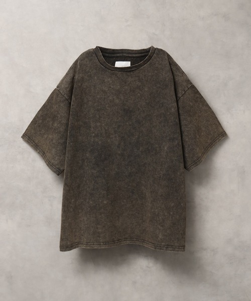 welise(ウェライズ)の「【welise/ウェライズ】ケミカルオーバーダイ ハーフスリーブ オーバーサイズTシャツ(Tシャツ/カットソー・メンズ・グレー/ブラック系その他/ブラック・S/M/L)」の3枚目の写真