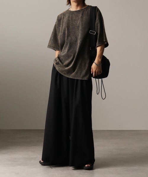 welise(ウェライズ)の「【welise/ウェライズ】ケミカルオーバーダイ ハーフスリーブ オーバーサイズTシャツ(Tシャツ/カットソー・メンズ・グレー/ブラック系その他/ブラック・S/M/L)」の17枚目の写真