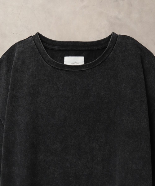 welise(ウェライズ)の「【welise/ウェライズ】ケミカルオーバーダイ ハーフスリーブ オーバーサイズTシャツ(Tシャツ/カットソー・メンズ・グレー/ブラック系その他/ブラック・S/M/L)」の13枚目の写真