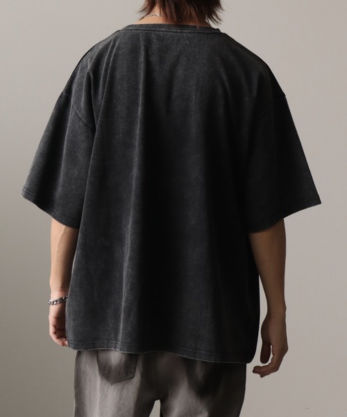welise(ウェライズ)の「【welise/ウェライズ】ケミカルオーバーダイ ハーフスリーブ オーバーサイズTシャツ(Tシャツ/カットソー・メンズ・グレー/ブラック系その他/ブラック・S/M/L)」の22枚目の写真