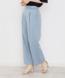 ◆≪5color≫ストレッチワイドパンツ【吸水速乾/防シワ/コラーゲン配合/洗濯機洗い可】