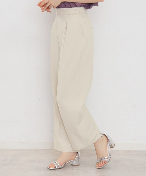 index（インデックス）の「◆≪5color≫ストレッチワイドパンツ【吸水速乾/防シワ/コラーゲン配合/洗濯機洗い可】（その他パンツ・レディース・ライトブルー/ナチュラル/ブラック系7/チャコール/ネイビー・42/40/38/36）」の6枚目の写真